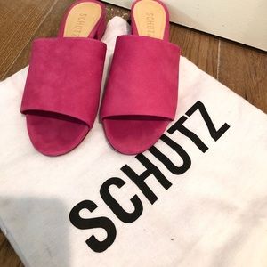 Schutz Pink Sandal Slides